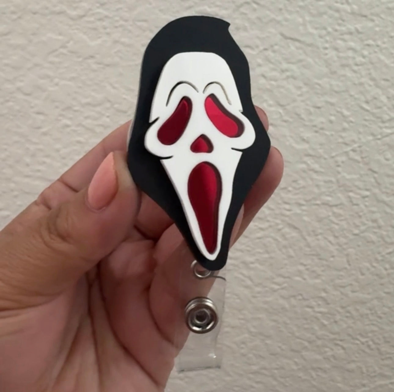 Ghost Face Badge Reel and Badge Buddy Set (2 items)