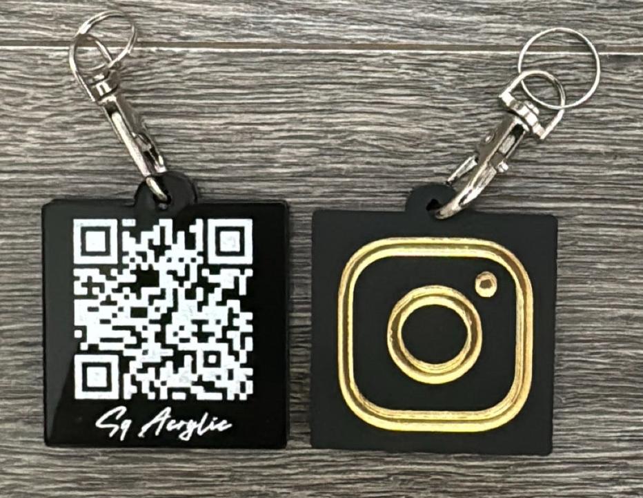 Custom QR Code Keychain | Scan Keychain | Business Keychain | Instagram Keychain