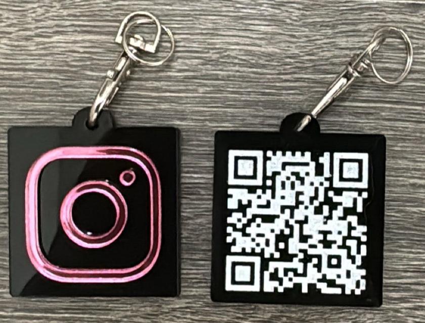 Custom QR Code Keychain | Scan Keychain | Business Keychain | Instagram Keychain