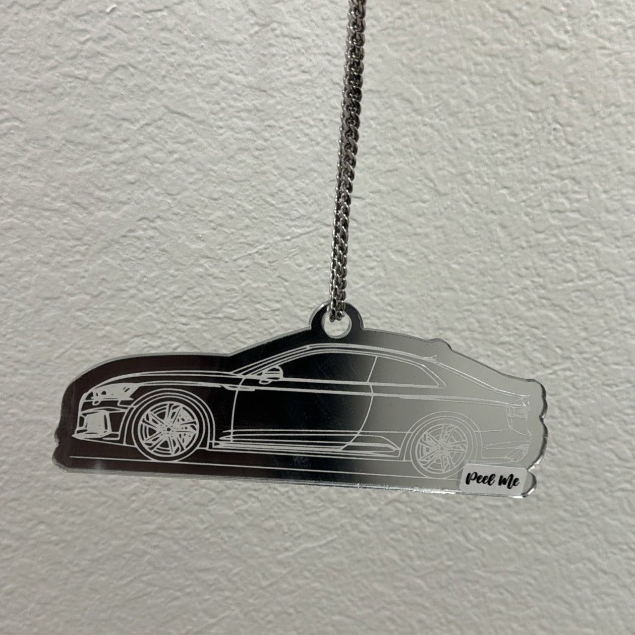 Custom Rear View Mirror Hanger With Gold Or Silver Cuban Chain | Other Colors Available