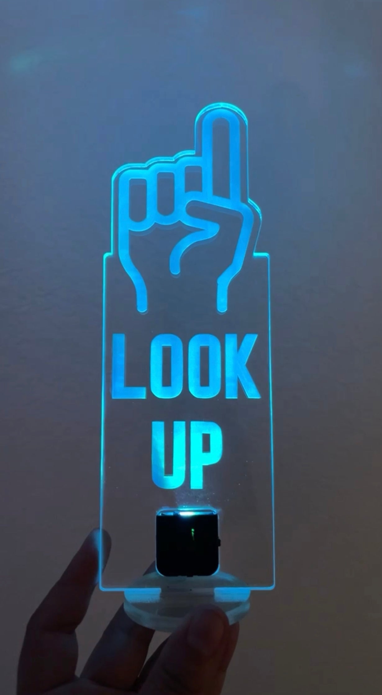 Light Up Look Up Sign For Cupholders To Show Off Starry Lights | Customizable