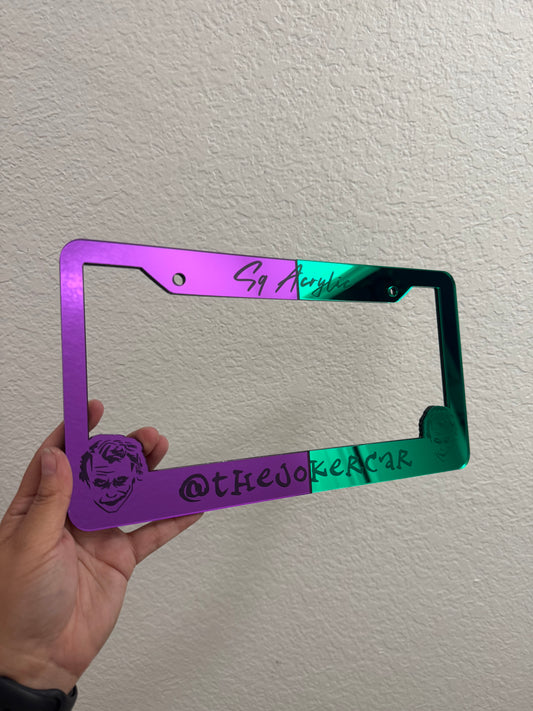 Custom Split Plate Frame (Two Color Plate Frame) | Single Plate Frame