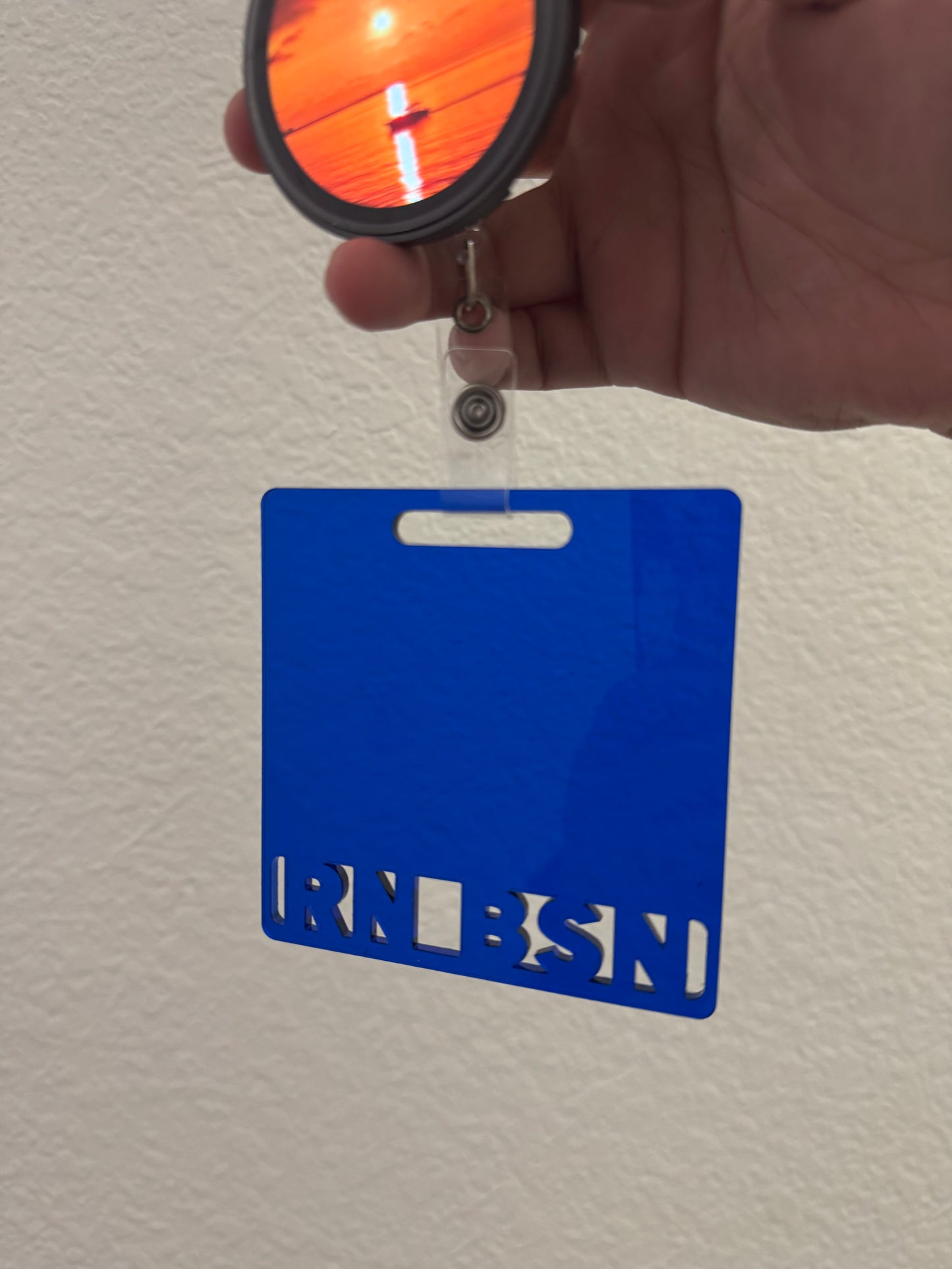 Custom Badge Buddy | Cut Out Text | Optional Engraving Add on | Badge accessory | Badge reel