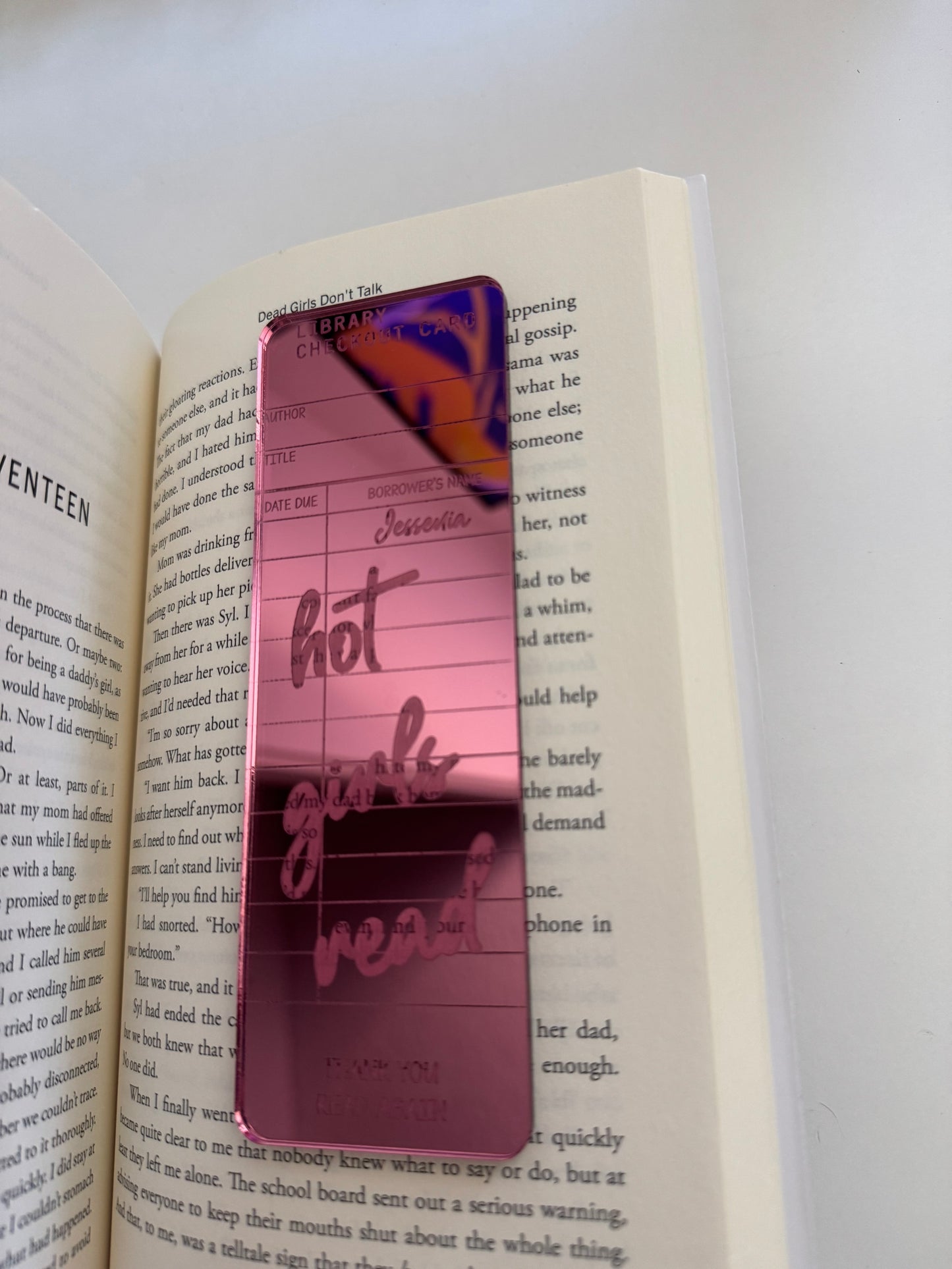 Hot Girls Read Acrylic Bookmark | Customizable Bookmark | Library Card Bookmark