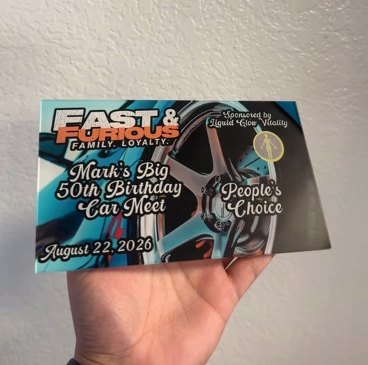 Custom Acrylic Plaque Award | Engraved Car Show Trophy | Personalized Acrylic Award | Custom Shape Cut | Event Plaque | Car Meet Awards