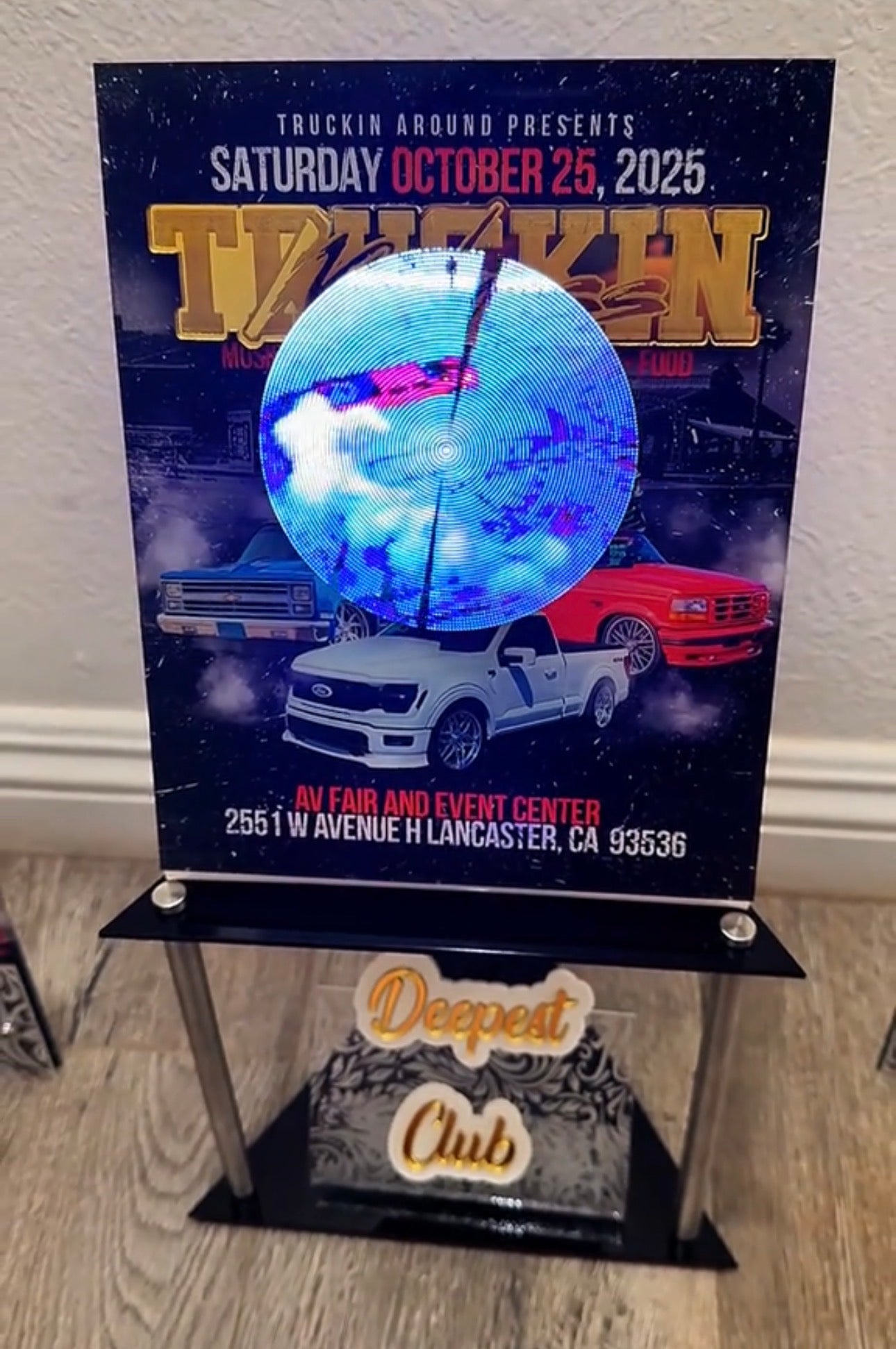 Custom Holographic Trophy | Hologram Trophy | Acrylic Engraved or Printed Trophy | Large Trophy | Best of Show Trophy | 1st Place Prize