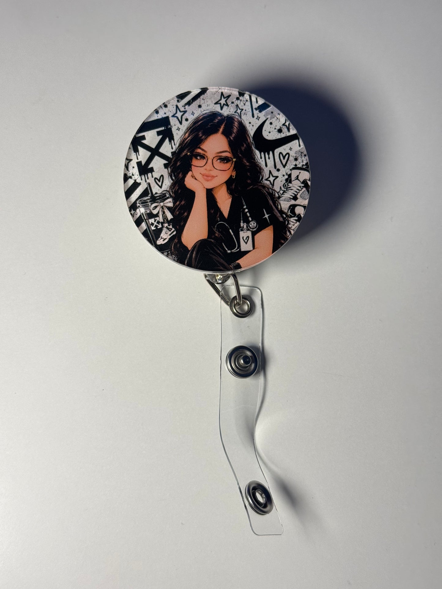 Personalized Nurse Badge Reel & Badge Buddy | Custom Acrylic Badge Holder | Nurse Gift | UV Printed |