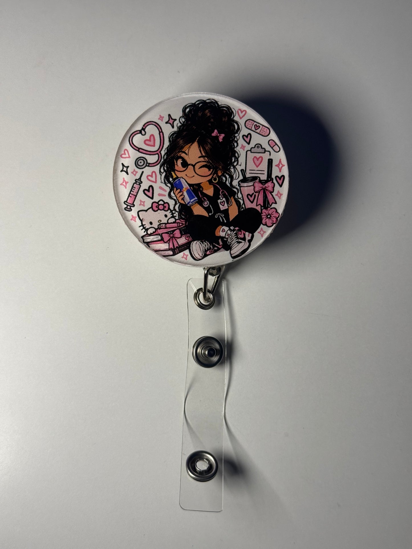 Personalized Nurse Badge Reel & Badge Buddy | Custom Acrylic Badge Holder | Nurse Gift | UV Printed |