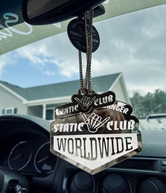 Custom Rear View Mirror Hanger With Gold Or Silver Cuban Chain | Other Colors Available