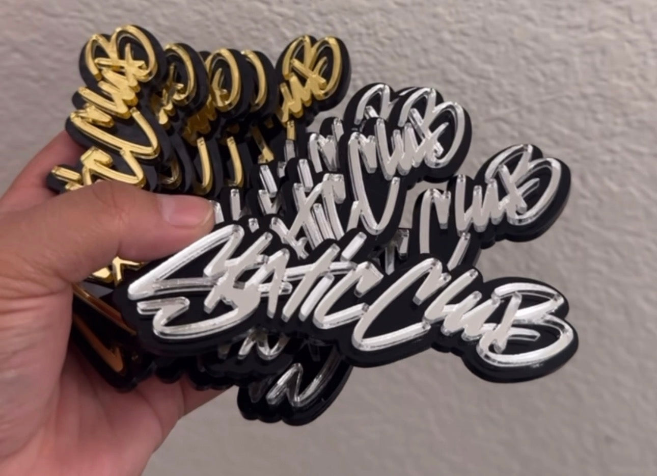 Custom Acrylic Text Car Badges