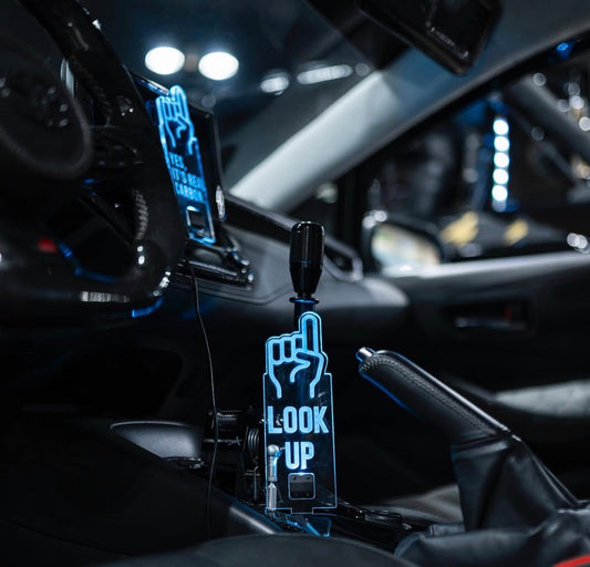 Light Up Look Up Sign For Cupholders To Show Off Starry Lights | Customizable
