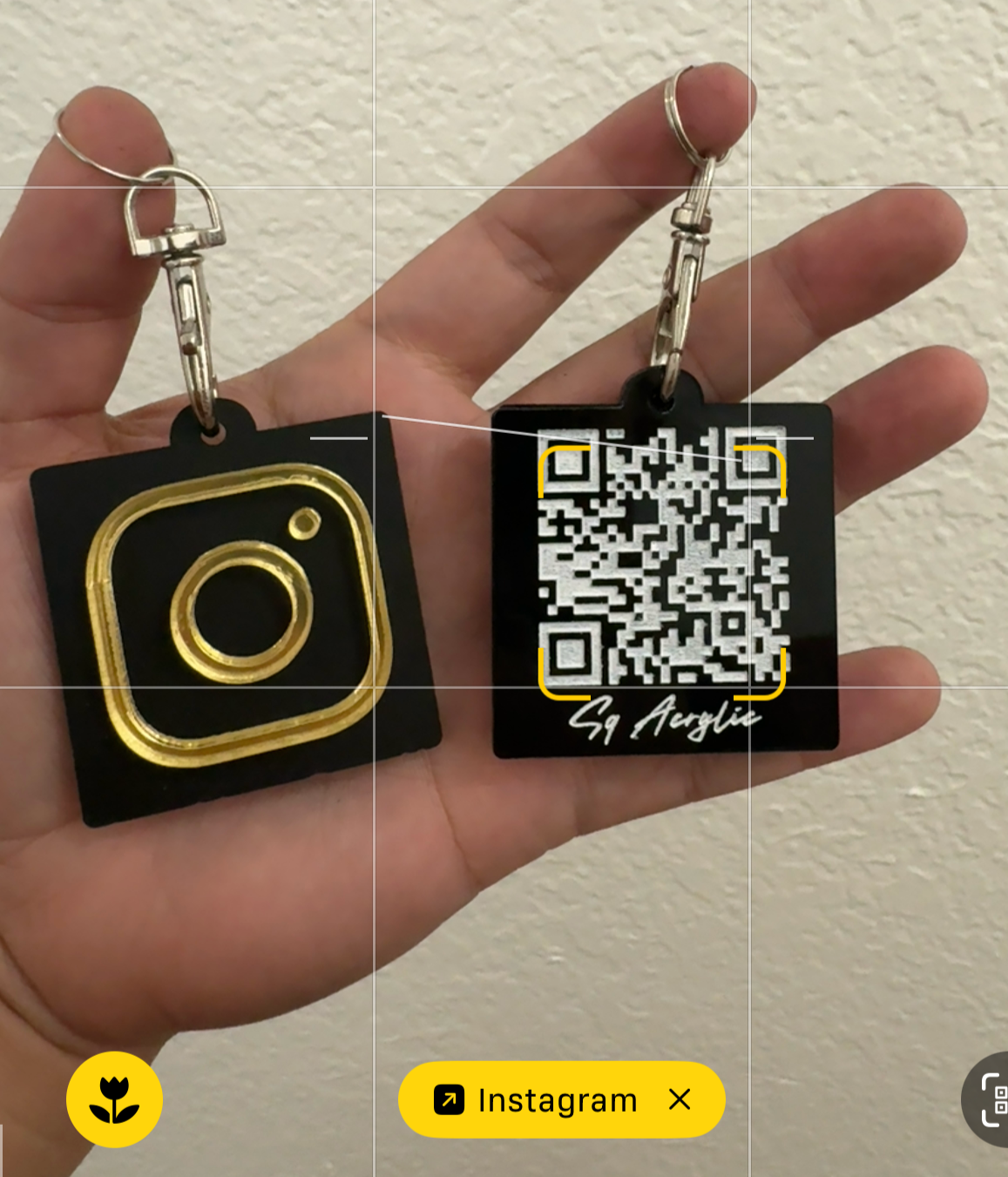 Custom QR Code Keychain | Scan Keychain | Business Keychain | Instagram Keychain