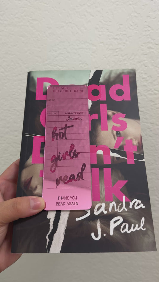Hot Girls Read Acrylic Bookmark | Customizable Bookmark | Library Card Bookmark