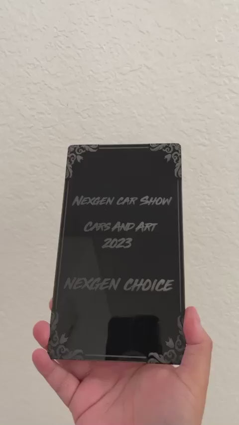 Custom Acrylic Plaque Award | Engraved Car Show Trophy | Personalized Acrylic Award | Custom Shape Cut | Event Plaque | Car Meet Awards