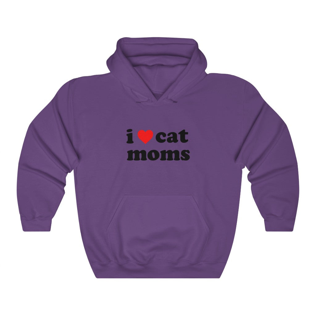 I Heart Cat Moms | Unisex Heavy Blend Hooded Sweatshirt