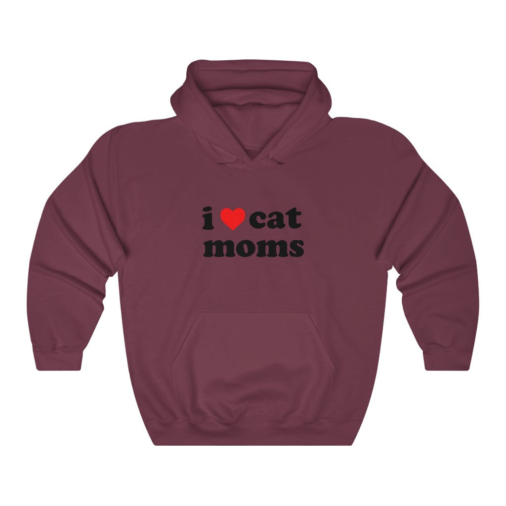 I Heart Cat Moms | Unisex Heavy Blend Hooded Sweatshirt