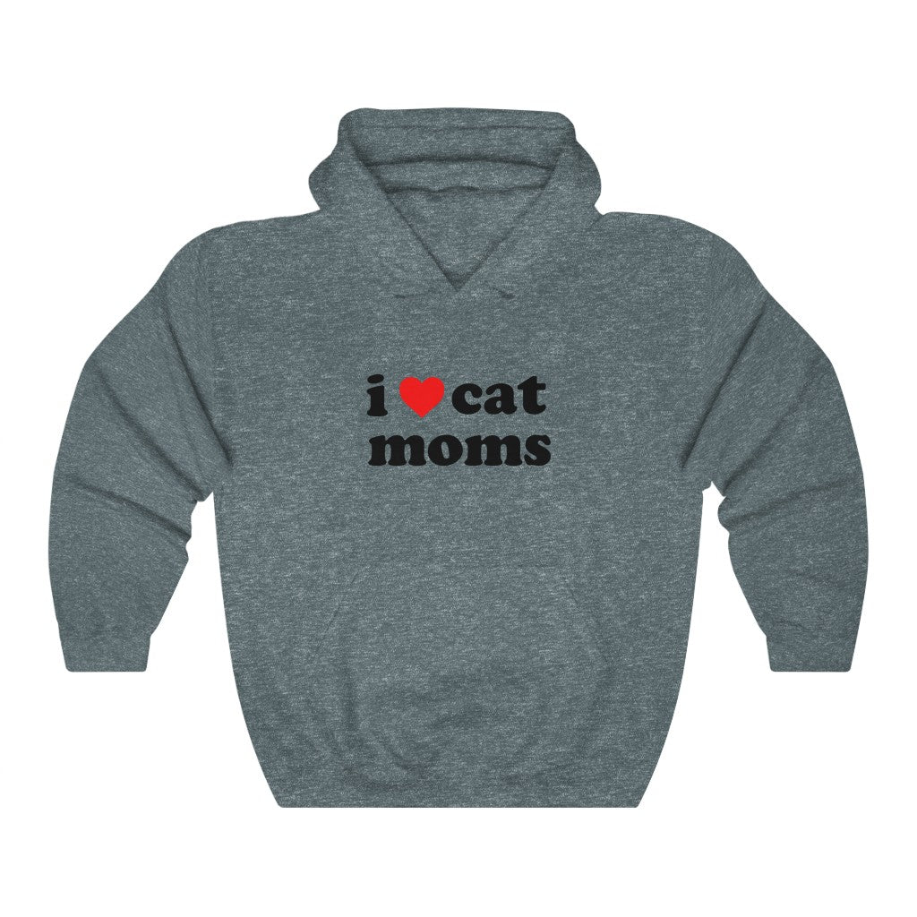 I Heart Cat Moms | Unisex Heavy Blend Hooded Sweatshirt