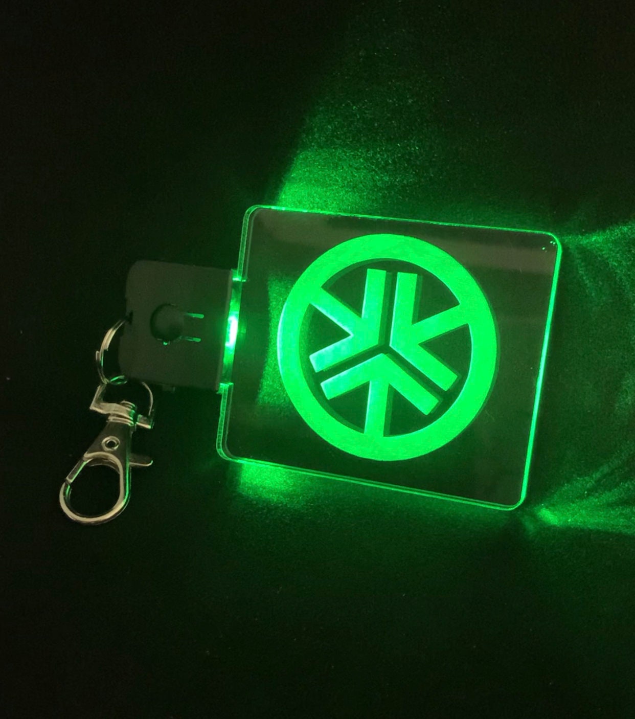 Custom light up keychain