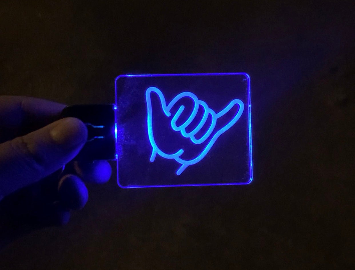 Custom light up keychain