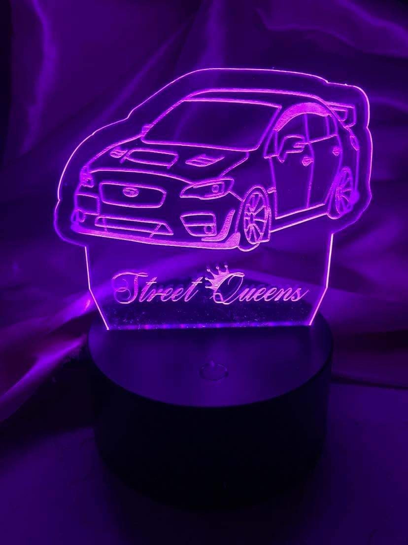 Custom drawn car night light | light up plaque | color changing