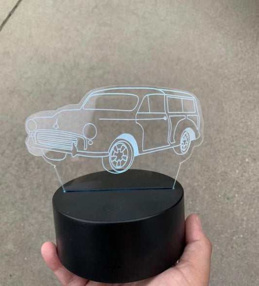 Custom drawn car night light | light up plaque | color changing